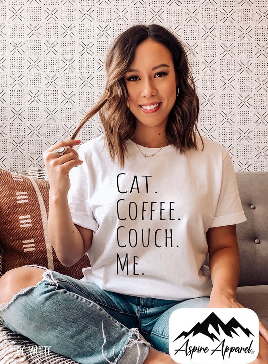 Cat. Coffee. Couch. Me