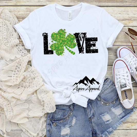 LOVE with Shamrock - Build Your Own Shirt